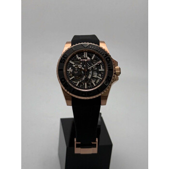 Custom Seiko Mod • Black Skeleton Rose Gold Yachtmaster Automatic • 40mm